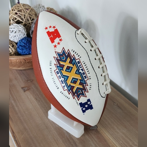 ๐ Super Bowl XXX Commemorative Football โ Cowboys vs Steelers Superbowl 30 - Picture 2 of 10